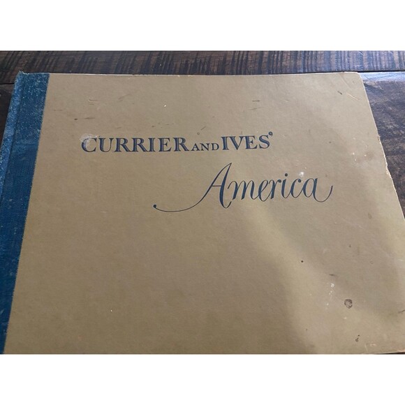 Vintage 1952 Currier and Ives America Table Top Book - Picture 2 of 12